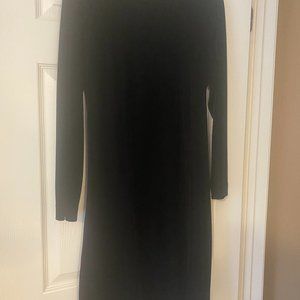 Womens black velvet dress